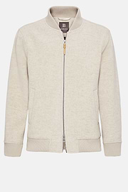 Bomber Jacket In Padded Wool, Sand, hi-res