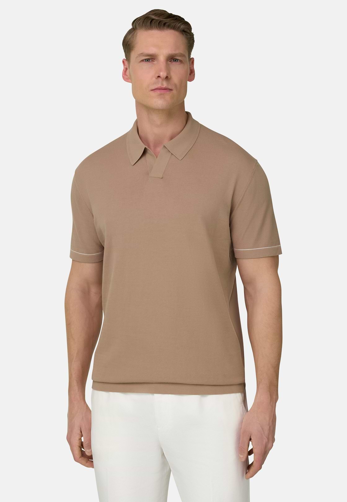 Polo En Maille Crêpe De Coton, , hi-res, 1