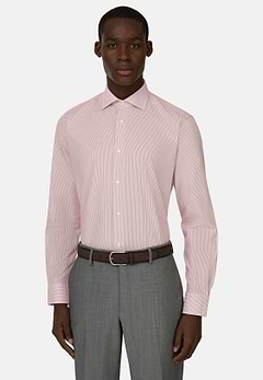 Camicia A Righe In Cotone Regular Fit