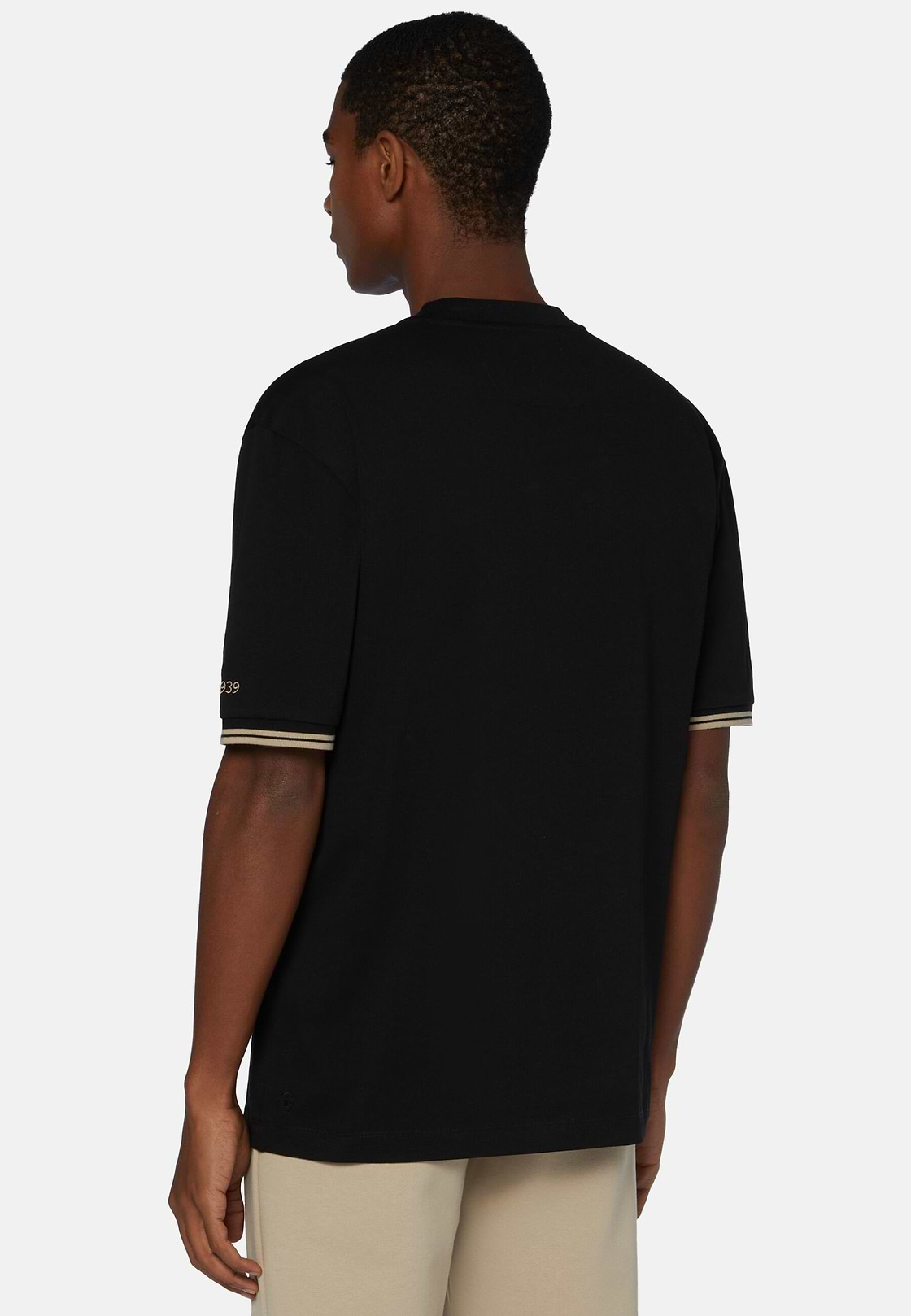 Organic Cotton Blend T-Shirt, Black, hi-res