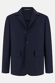 Wool and Mohair Jacket, Navy blue, thumb, 5