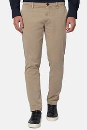 Pantaloni In Cotone Elasticizzato, Taupe, hi-res