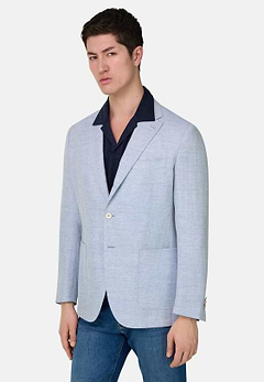 Herringbone Linen and Wool Jacket
