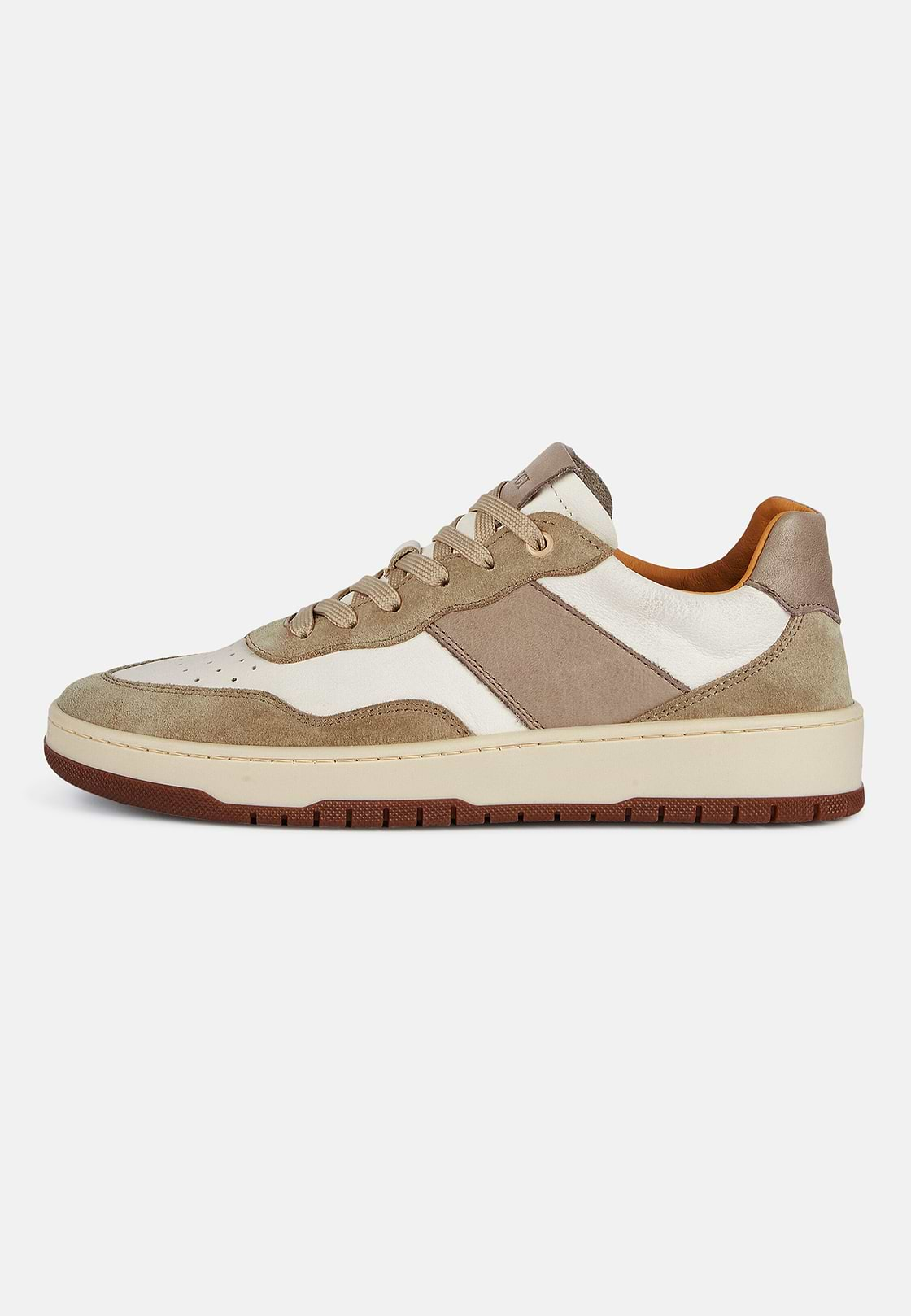 Leren sneakers, Beige, hi-res