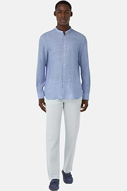 Regular Fit Linen Shirt, Light Blue, hi-res