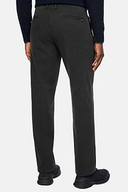 Stretch Cotton Trousers, Navy blue, hi-res