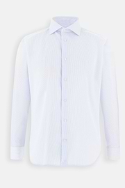 Overhemd Gestreept in Katoen Dobby Regular Fit, Light Blue, thumb, 7