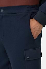 Jogginghose aus Mischgewebe Scuba B Tech, Navy blau, thumb, 3