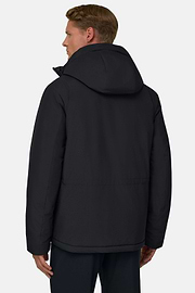 Jacket in Technical Fabric Padded, Black, thumb, 4