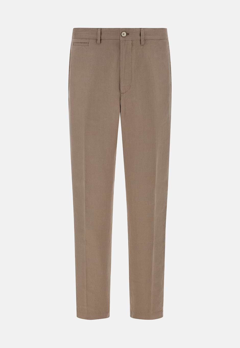 Pantalon En Lin, Taupe, hi-res