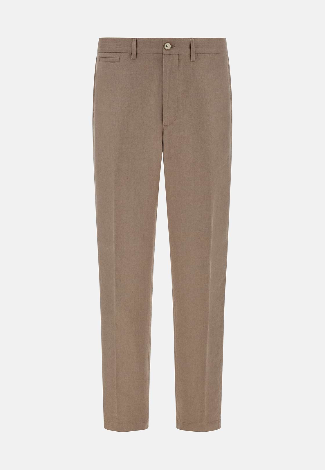 Pantalon En Lin, Taupe, hi-res