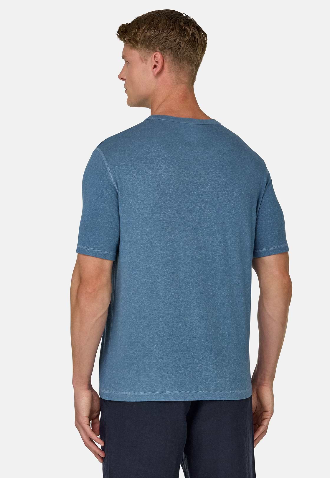 Cotton and Viscose Jersey T-Shirts, Air-blue, hi-res