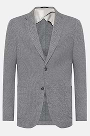 B Jersey Grey Jacket In Cotton, Wool and Polyester, Grey, hi-res