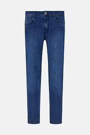 Jean Ultraléger Bleu Moyen En Denim Extensible, Bleu, hi-res