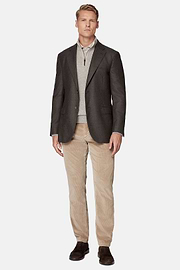 Brown Jacket In Pure Wool, Brown, hi-res
