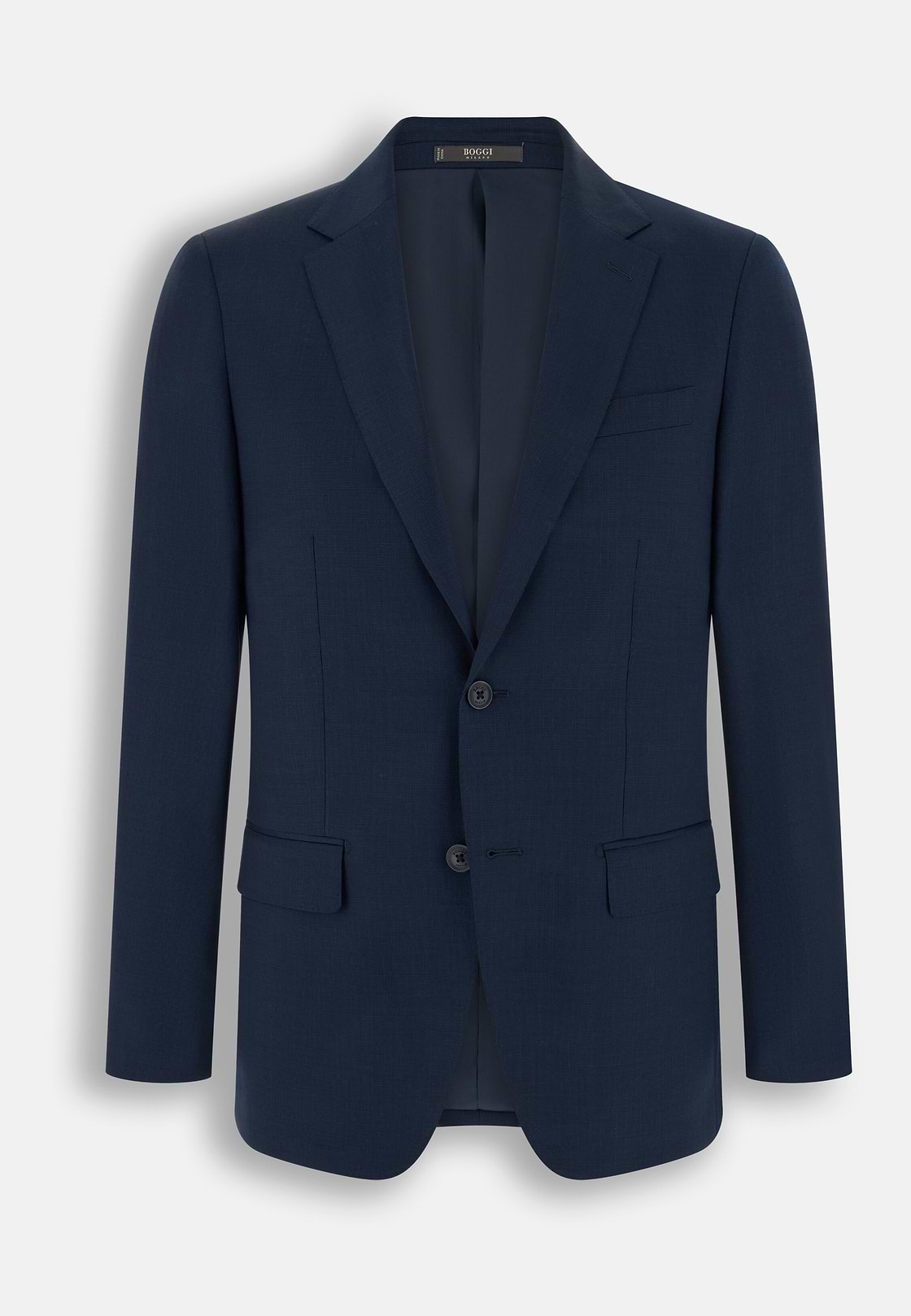 Suit Micro Patterned Stretch Wool, Navy blue, hi-res, 7