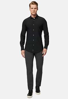 Black Stretch Nylon Slim Fit Shirt