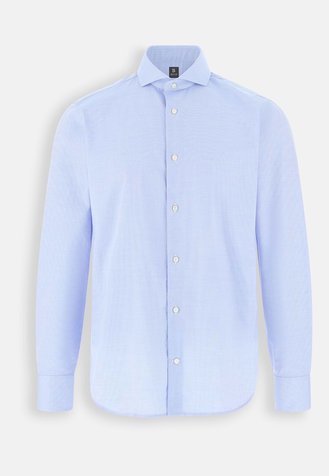 Shirt Patterned Cotton Slim Fit, Light Blue, hi-res, 7