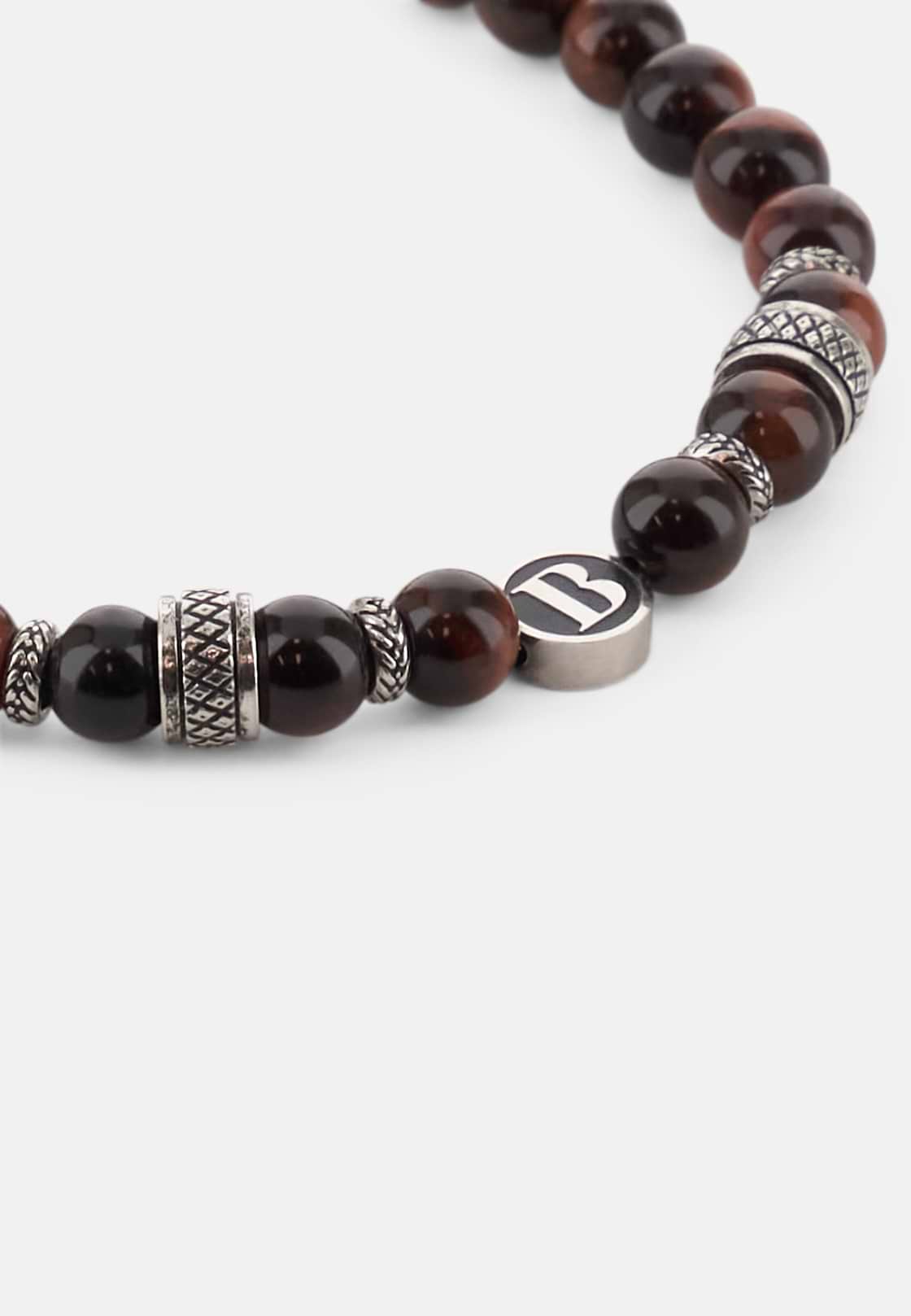 Edelstahl-Armband Mit Sodalith-Perlen, Braun, hi-res, 2