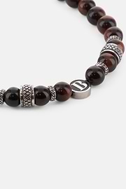 Edelstahl-Armband Mit Sodalith-Perlen, Braun, thumb, 2