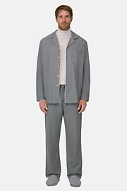 Pajama in Cotton Flannel, Grey, thumb, 2