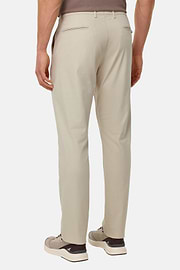Stretch Cotton/Tencel Trousers, Sand, hi-res
