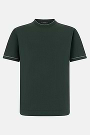 Strick-T-Shirt Aus Baumwollkrepp, Grün, thumb, 5