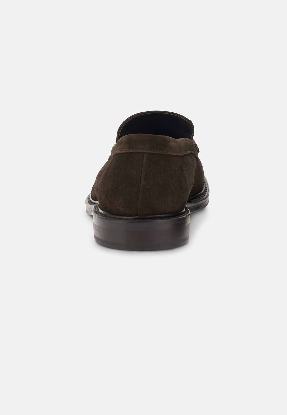 Loafers in Suede Leather, Dark brown, hi-res, 5