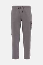 Pantaloni In Light Scuba Misto Cotone, Grigio scuro, hi-res