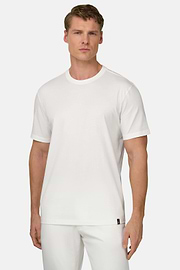 T-Shirt In Cotone, Bianco, thumb, 2