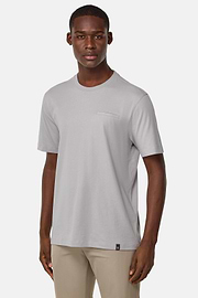 Cotton Jersey T-Shirts with Breast Pockets, Ice, hi-res