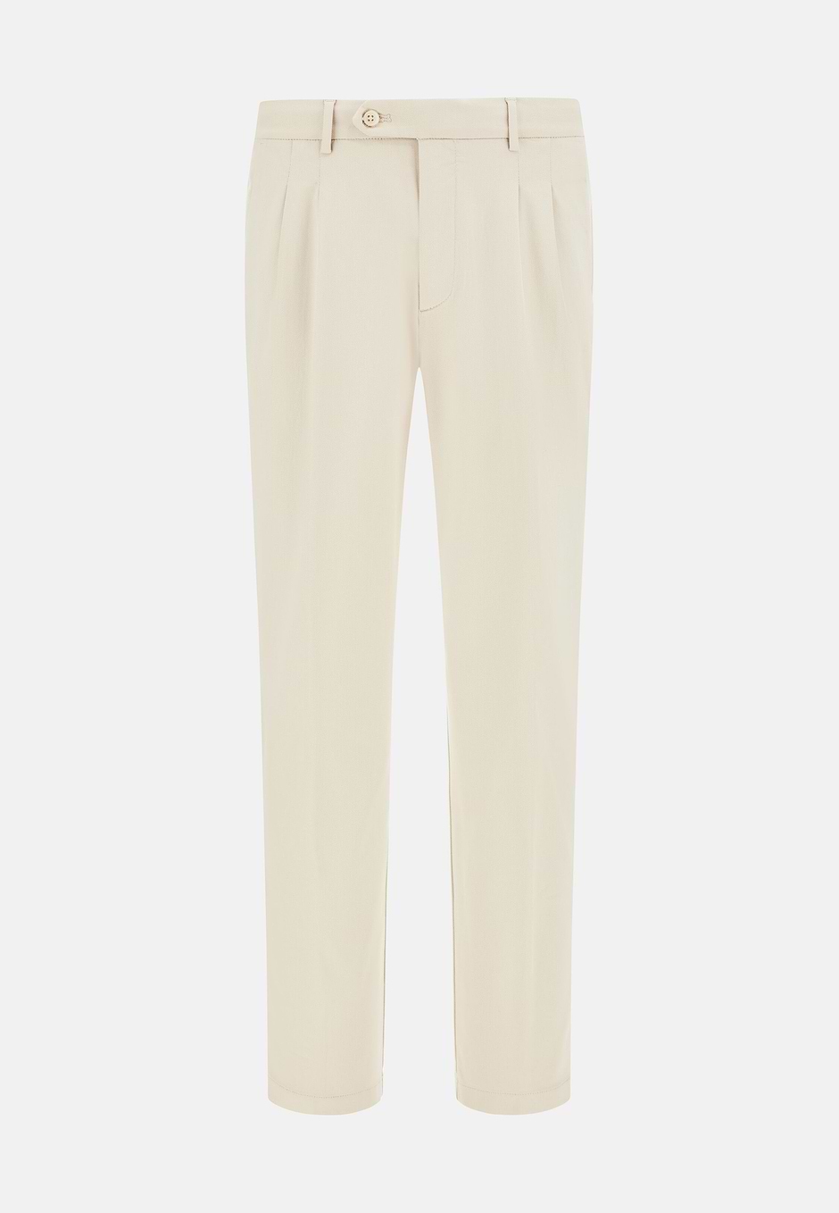 Stretch Cotton/Tencel Trousers, Sand, hi-res