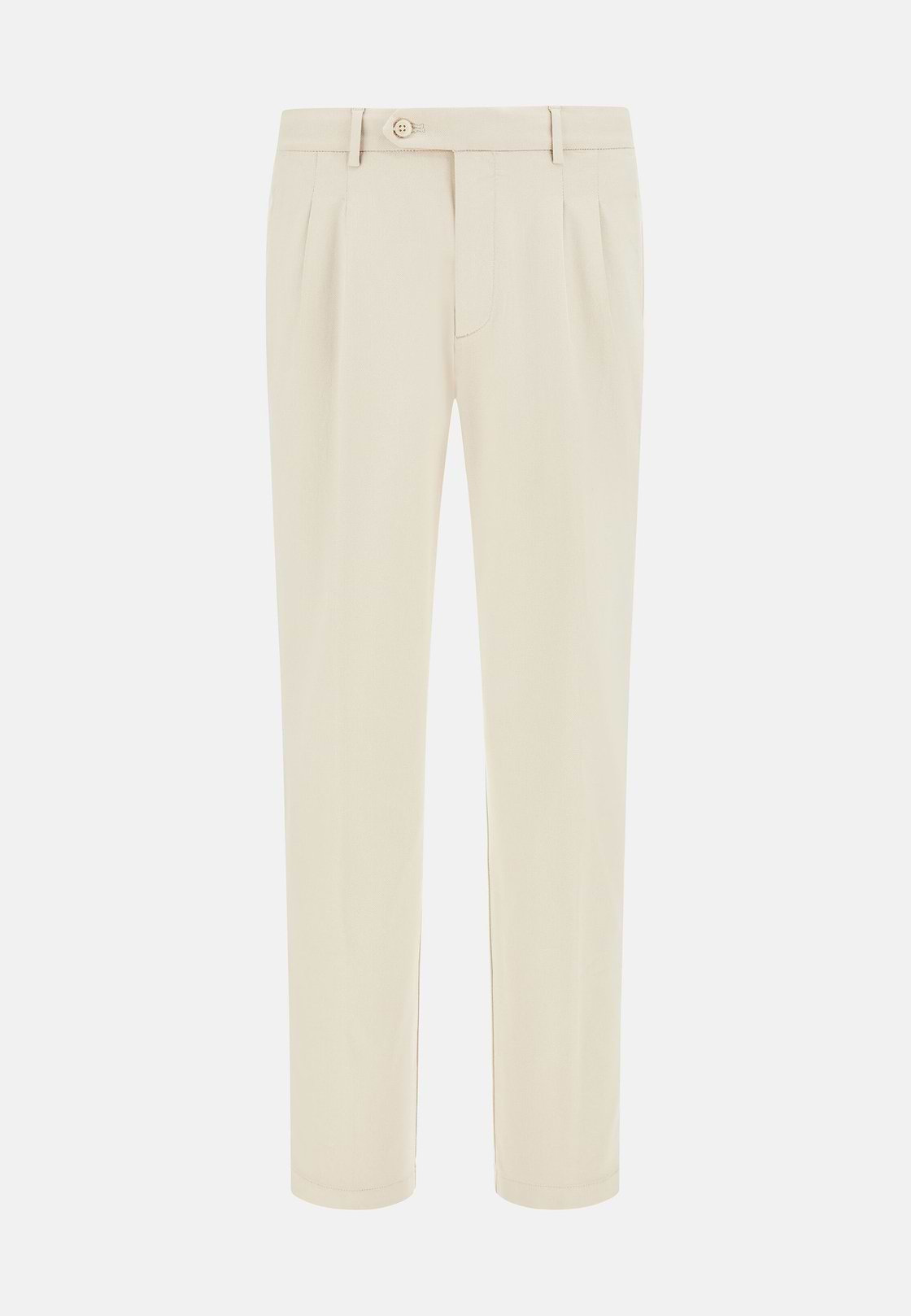 Stretch Cotton/Tencel Trousers, Sand, hi-res