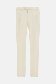 Stretch Cotton/Tencel Trousers, Sand, hi-res