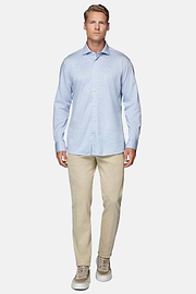 Regular Fit Cotton Jersey Polo Shirt, Light Blue, hi-res