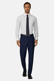 Hemd aus Pin-Point-Baumwolle Slim Fit, Weiß, thumb, 2
