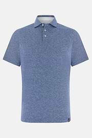Cotton Linen Polo, Indigo, thumb, 5