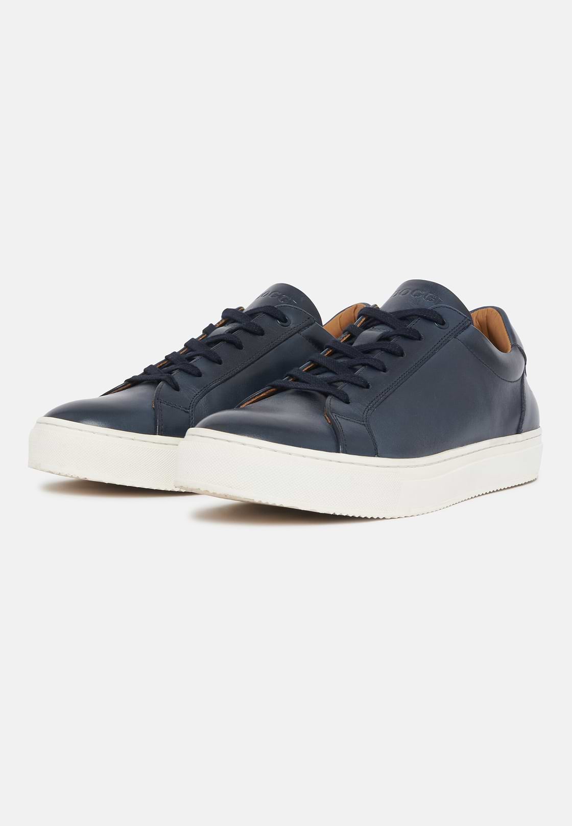 Sneakers Navy In Pelle, Navy, hi-res