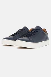 Sneakers Navy In Pelle, Navy, hi-res