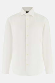Hemd Aus Baumwolle Slim Fit, Weiß, thumb, 6