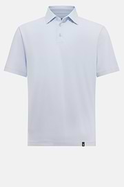 Polo Shirt In Stretch Supima Cotton, Light Blue, hi-res