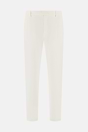 Hose Aus Elastischem Seersucker-BaumwolleNylon B T, Weiß, thumb, 5