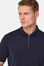 Polo de piqué de alto rendimiento S.Cafè®, Azul  Marino, hi-res