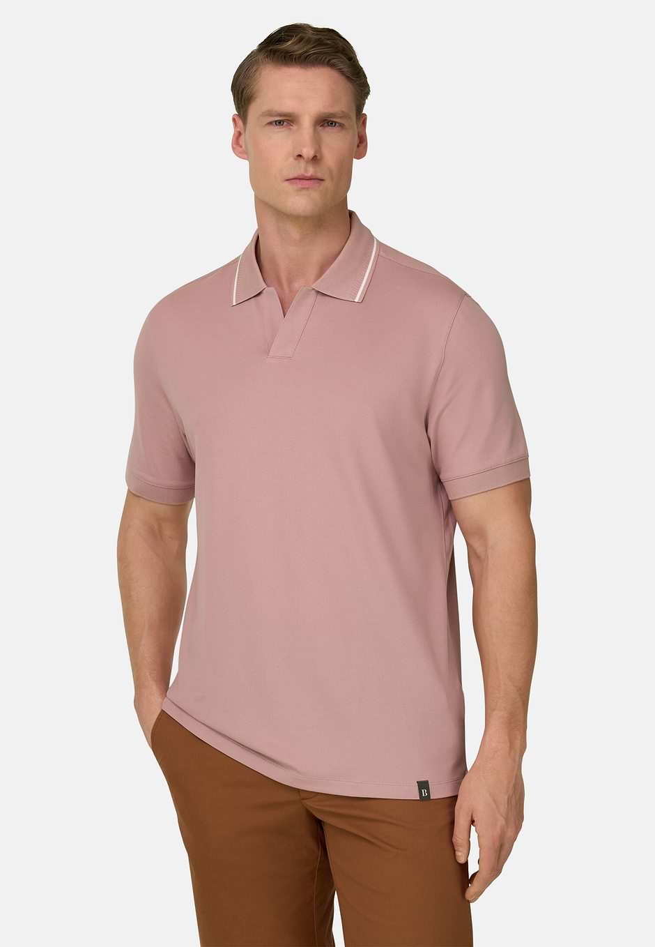 Polo de Piqué de Alto Rendimiento con Hilo S-Cafè®, Rosado, hi-res