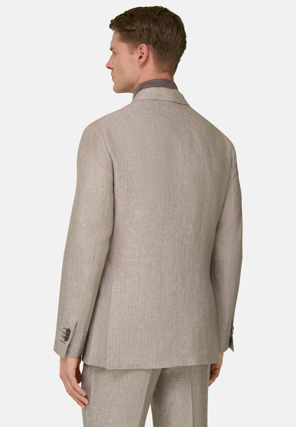 Anzug Aus Leinen, Taupe, hi-res, 3