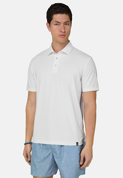 Koszulka polo z wytrzymałego poliestru, White, hi-res