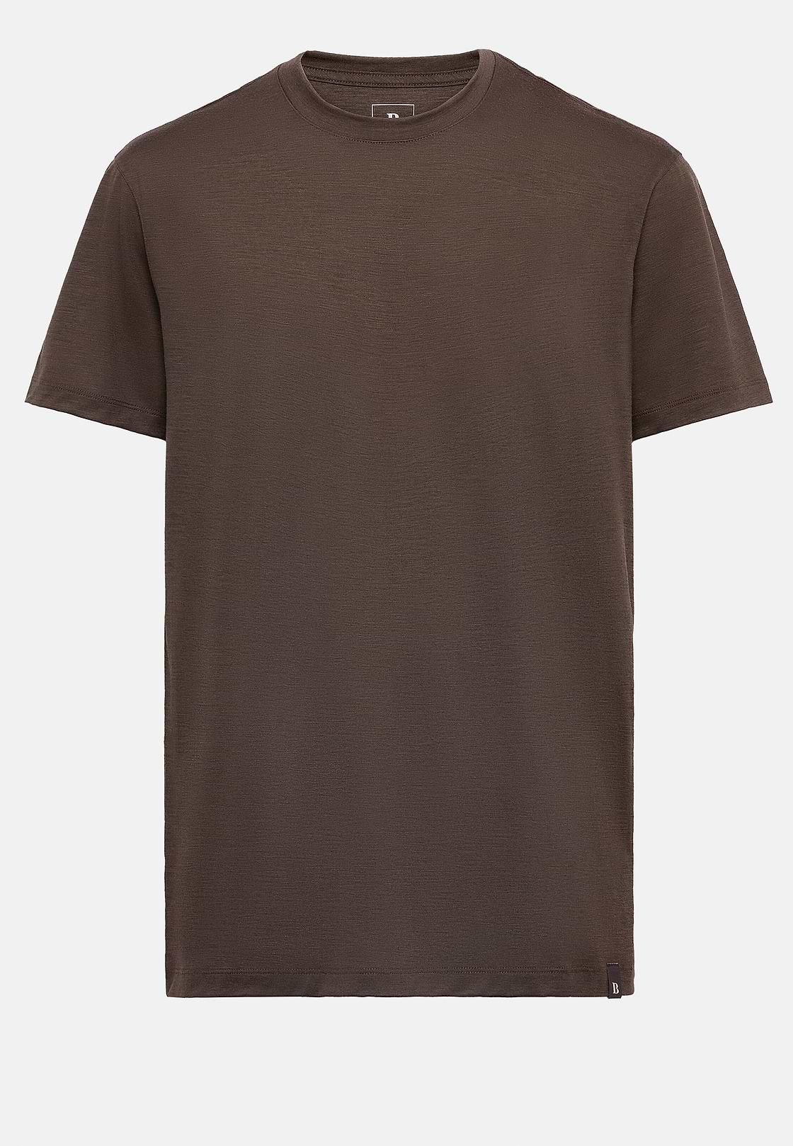 T-shirt com mistura de lã Tencel, Brown, hi-res