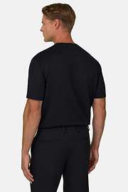 T-shirt En Jersey De Coton Pima, Noir, thumb, 4
