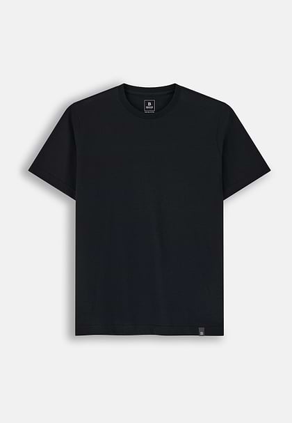 Pima Cotton Jersey T-shirt, Black, hi-res