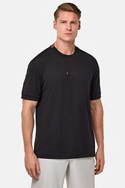 S.Cafè® High-Performance Piqué T-Shirt, Black, hi-res